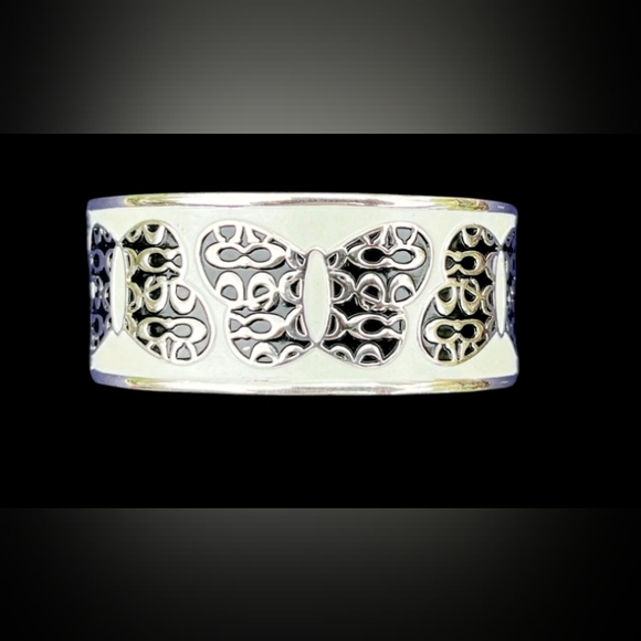 Coach NWOT Sterling Silver Bangle Bracelet - Picture 1 of 3